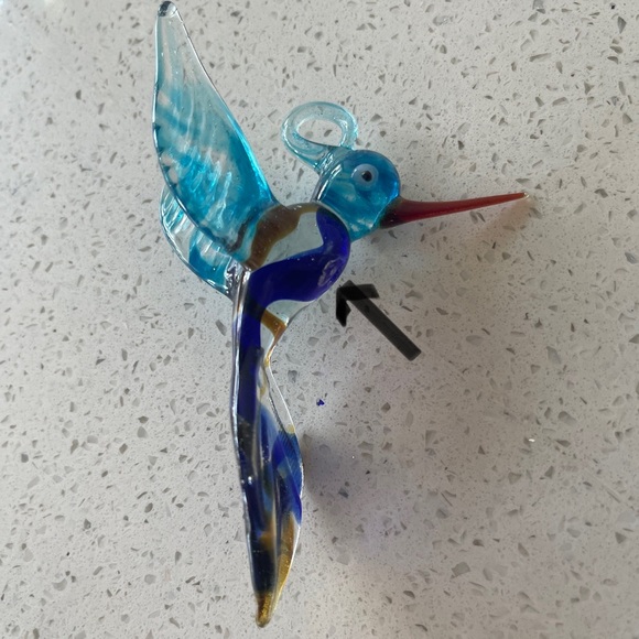 Glass Blown Hummingbird Ornament - Picture 3 of 3